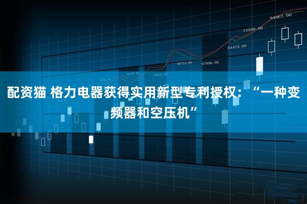 配资猫 格力电器获得实用新型专利授权：“一种变频器和空压机”