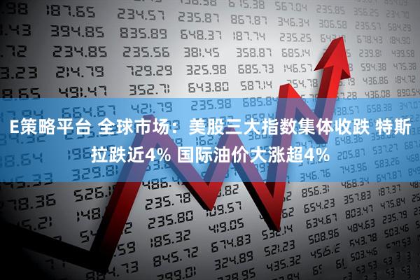 E策略平台 全球市场：美股三大指数集体收跌 特斯拉跌近4% 国际油价大涨超4%